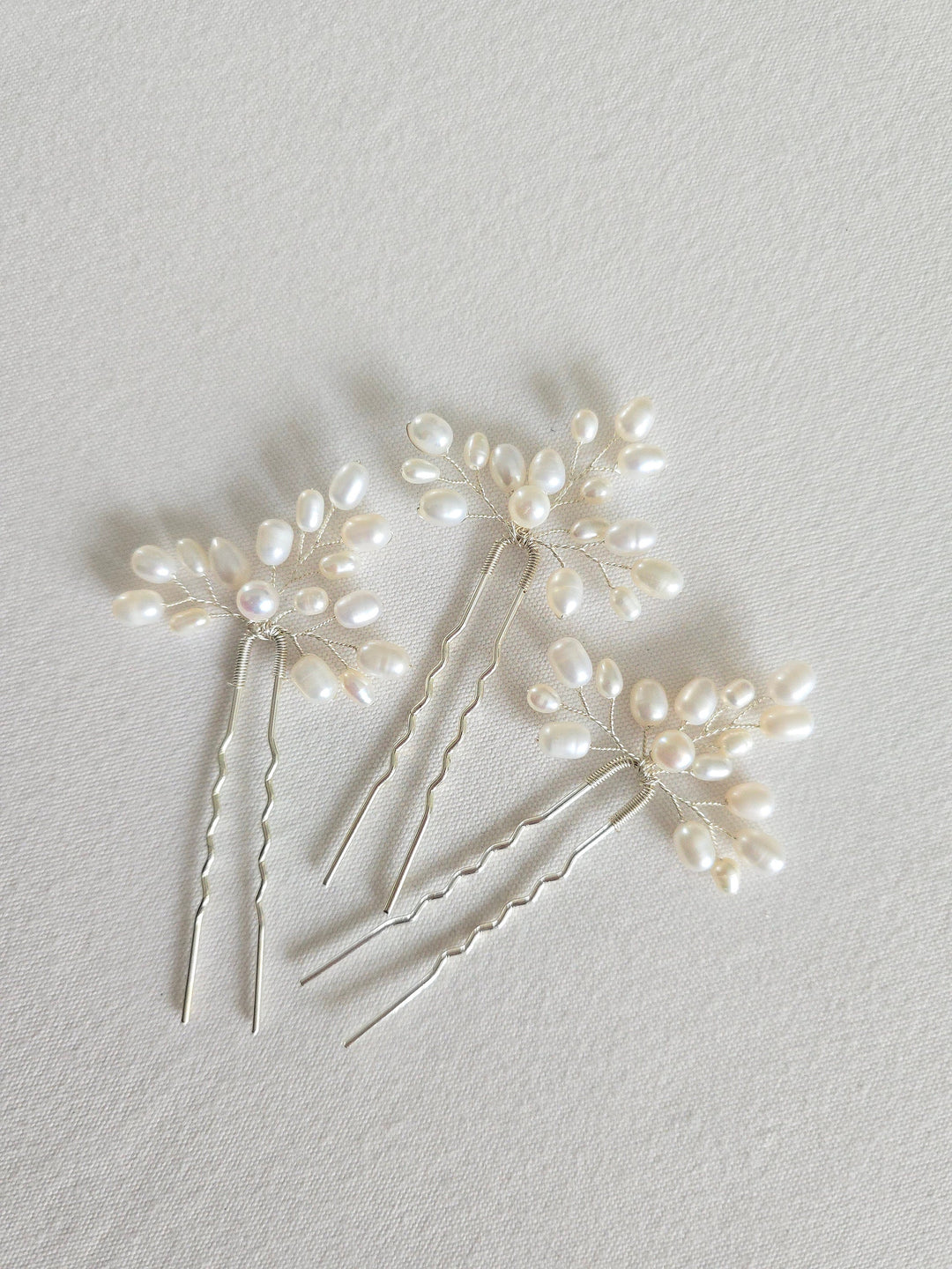 Freshwater Pearl Wedding Hair Pins, Real Pearl Bridal Hair U pins, Pearl Wedding Hair Piece - freshwater pearls, wire, U pins