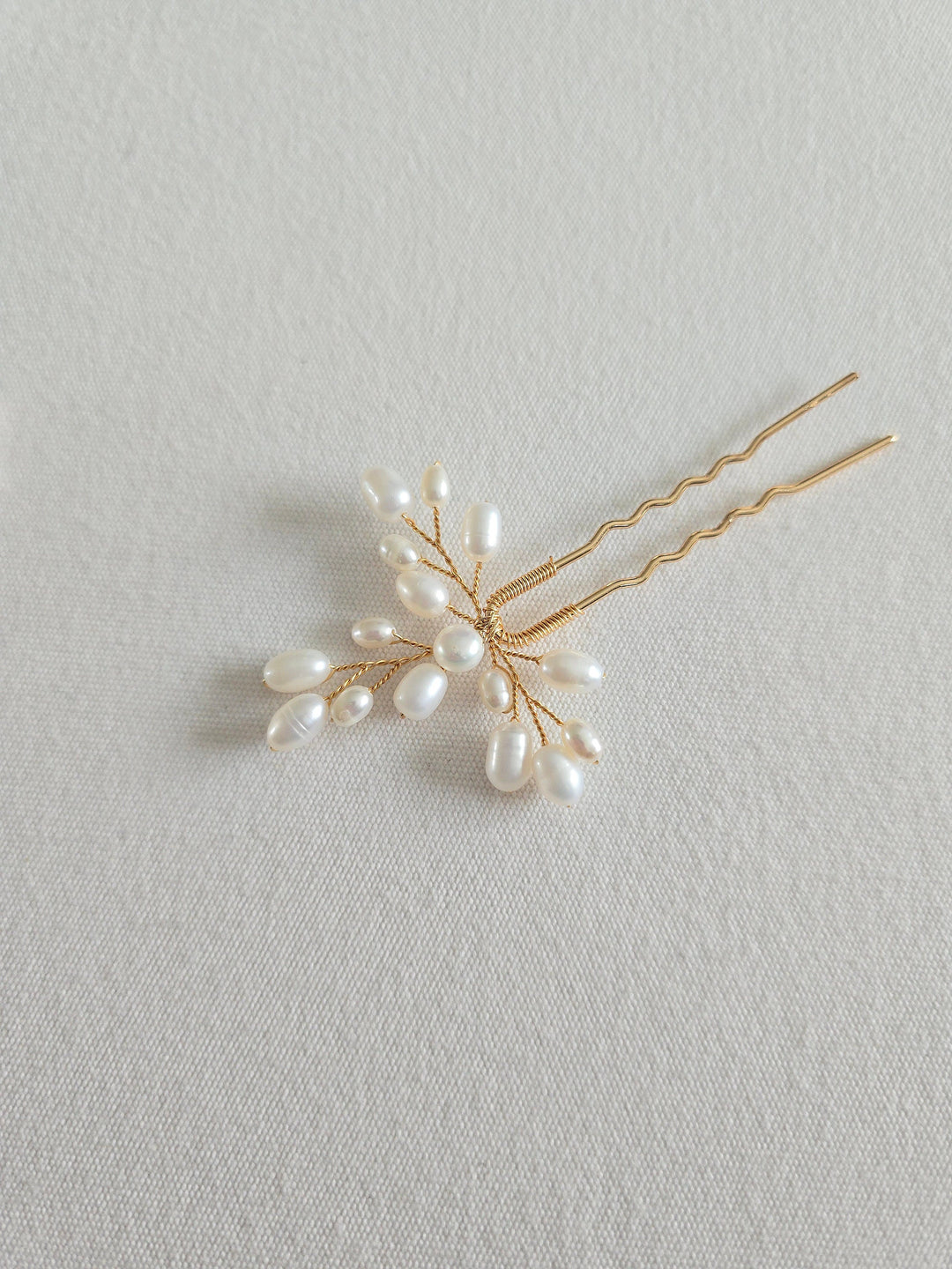 Freshwater Pearl Wedding Hair Pins, Real Pearl Bridal Hair U pins, Pearl Wedding Hair Piece - freshwater pearls, wire, U pins