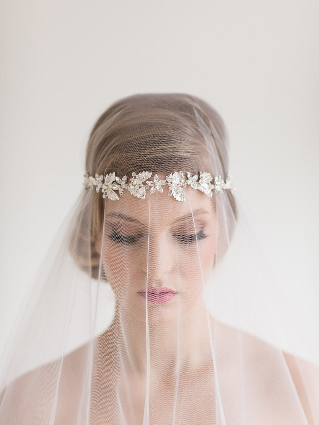 Crystal Vine Headpiece, Wedding Headband, Bridal Rhinestone Headband, Ribbon Headband - rhinestones, wire, metal components